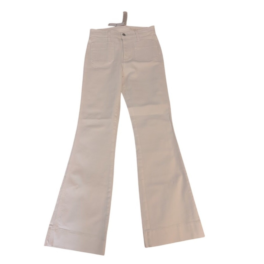 Outerknown S.E.A. Jeans Paramour Flare White Denim Women's Size 27 NWT Organic